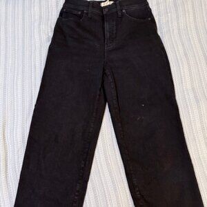 Madewell Tall Perfect Vintage Wide Leg Jean in Black - Size 29 Tall